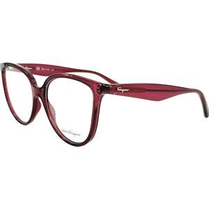 Salvatore Ferragamo SF2874 Womens Plastic Eyeglass Frame 613 Crystal Red 56-16